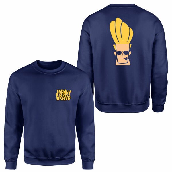Woah Mamma | Johnny Bravo Sweatshirt L - Lacivert