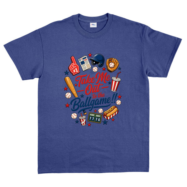 Take Me Out To The Ballgame Tişört M - İndigo Mavisi