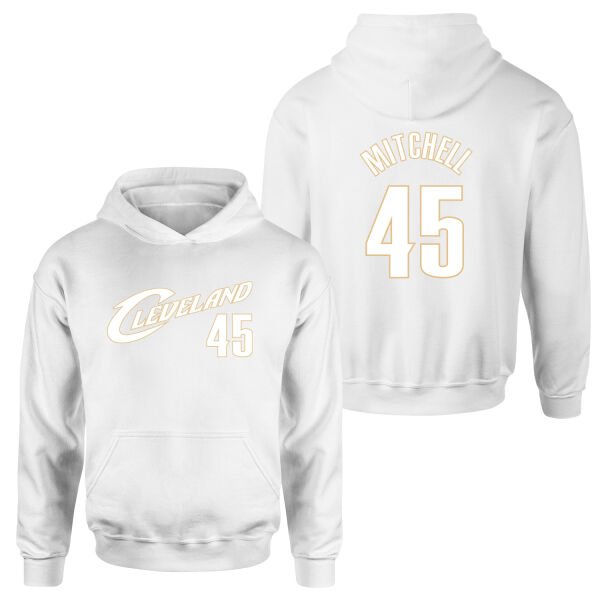 Donovan Mitchell Cleveland 45 Forma Hoodie M - Beyaz