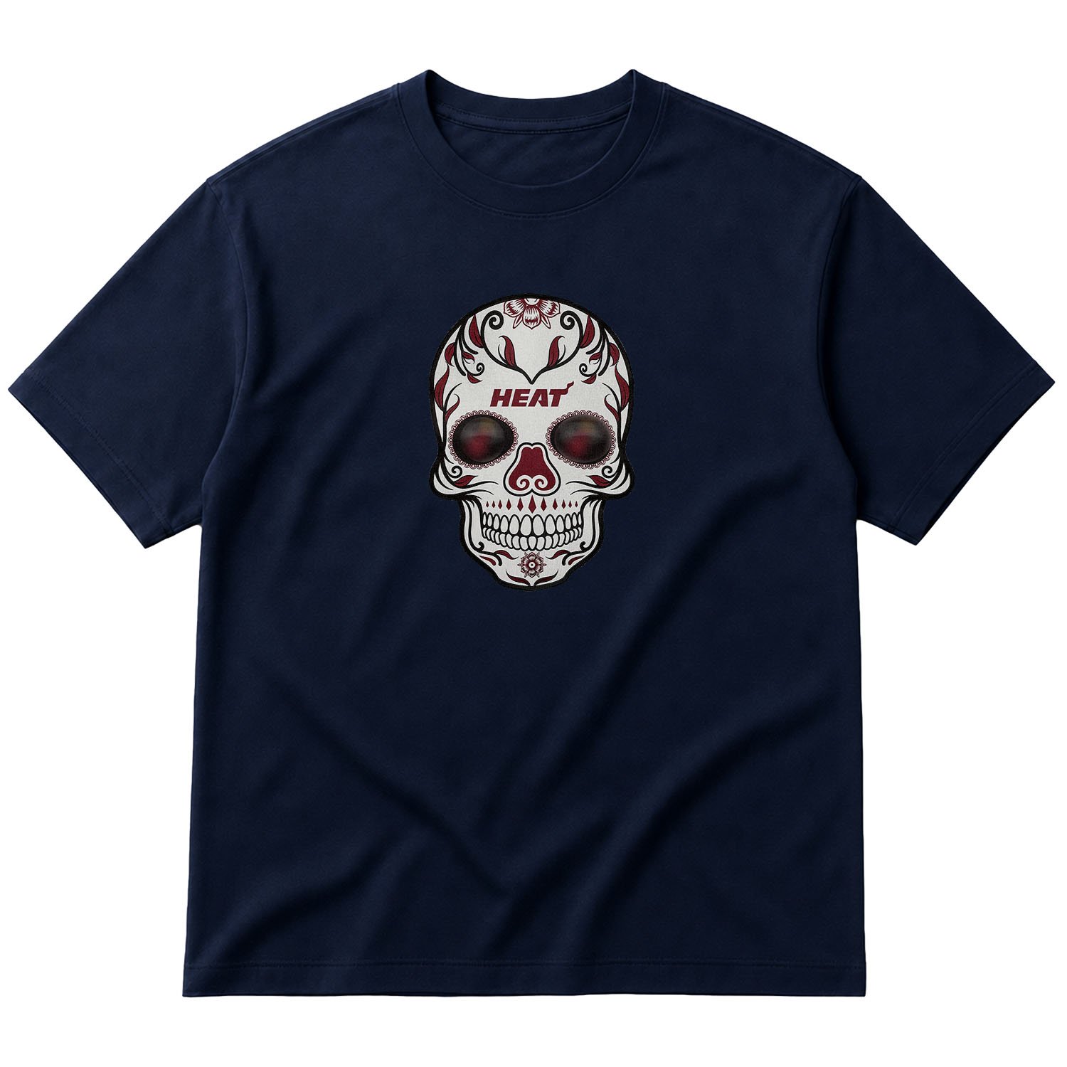 Heat Skull Oversize Tişört M - İndigo Mavisi