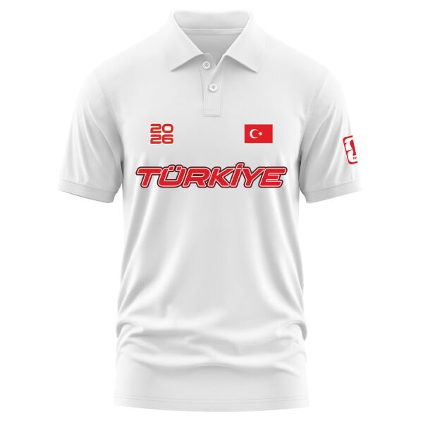 Türkiye 2026 Polo Tişört L - Beyaz