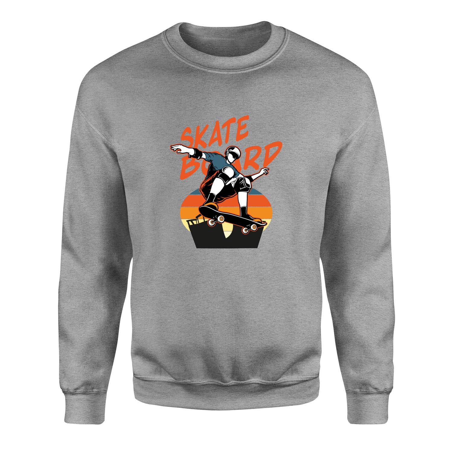 Skateboard Sweatshirt S - Gri