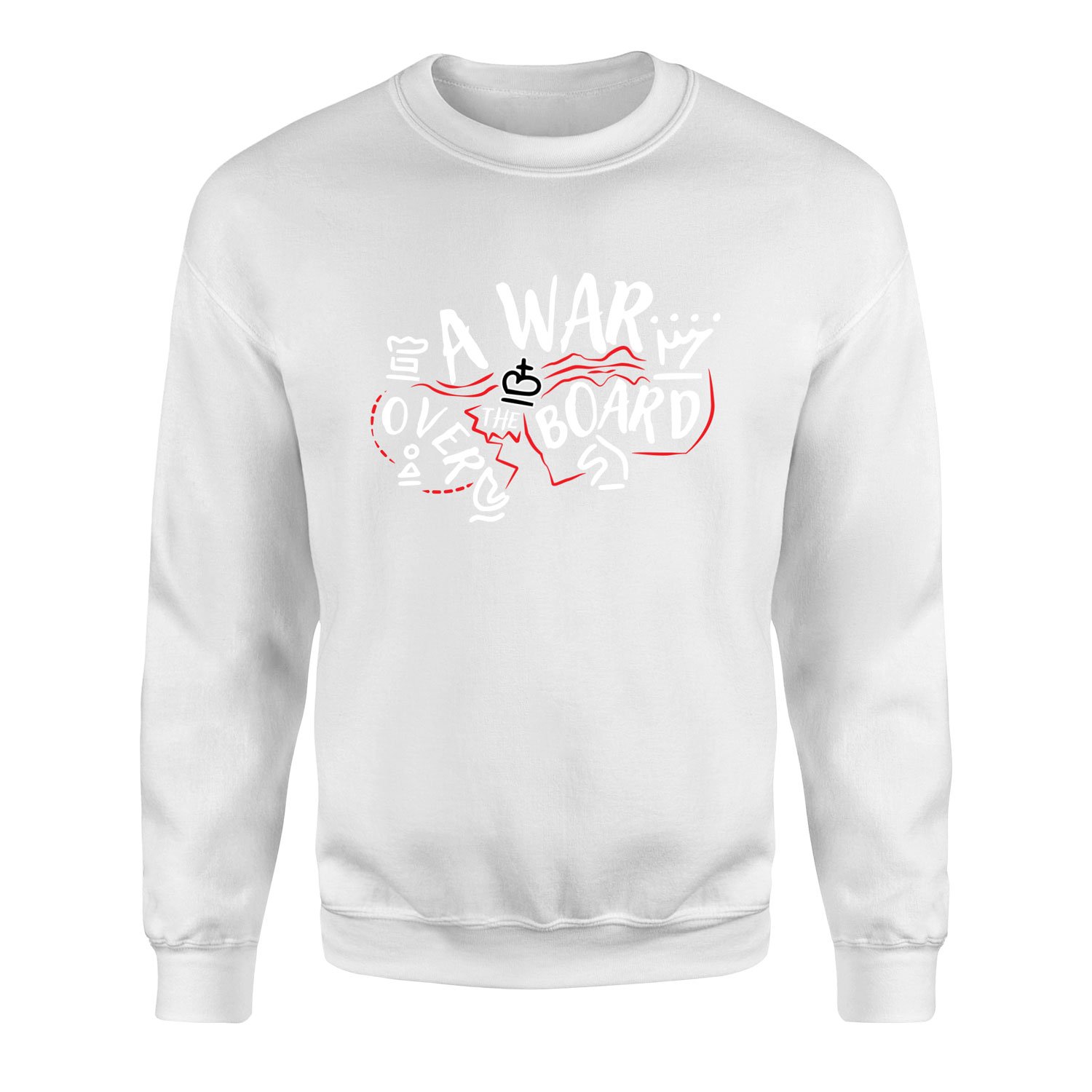 A War Over The Board Whites Sweatshirt