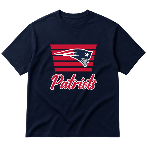 The Pats | New England Patriots Oversize Tişört L - İndigo Mavisi