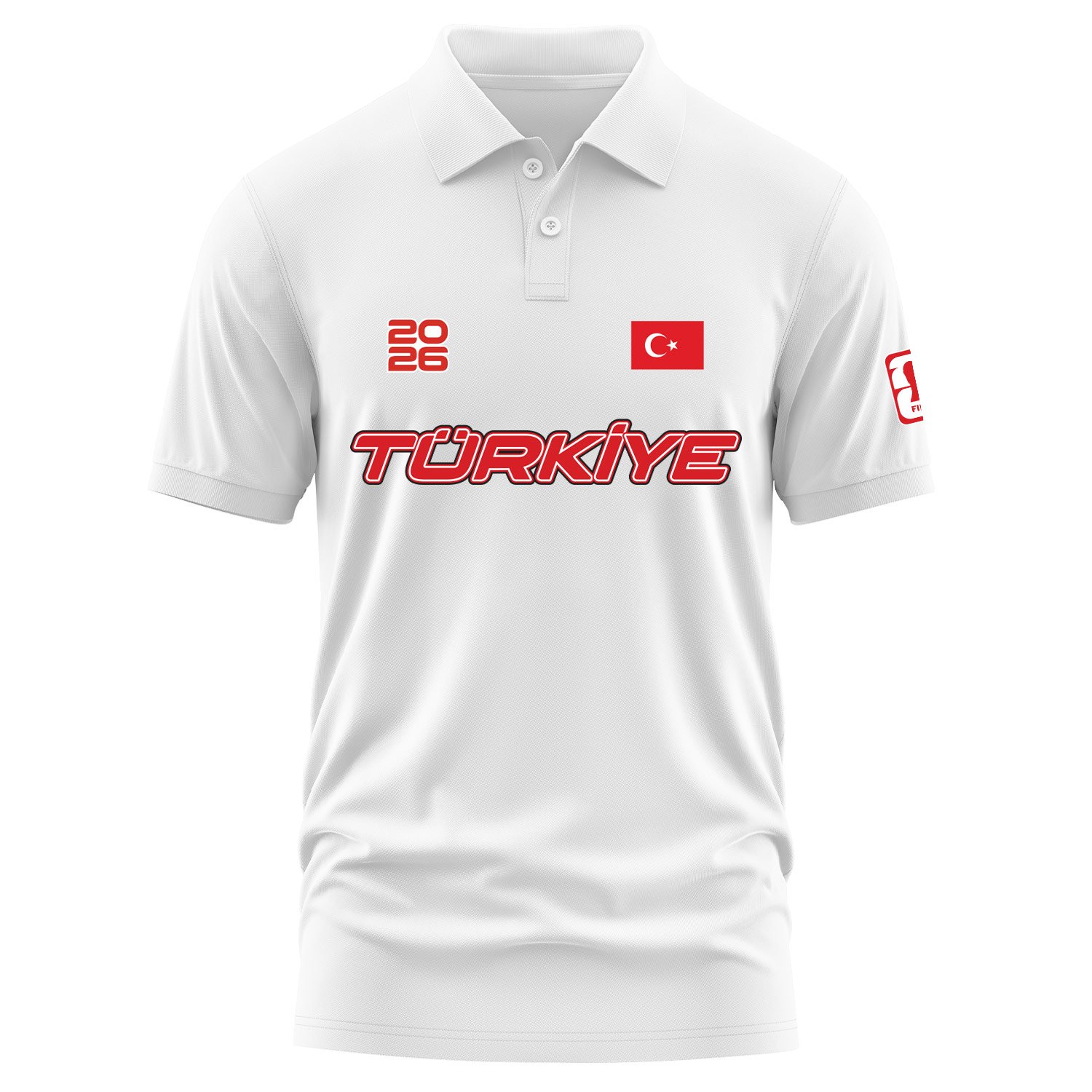 Türkiye 2026 Polo Tişört XL - Beyaz