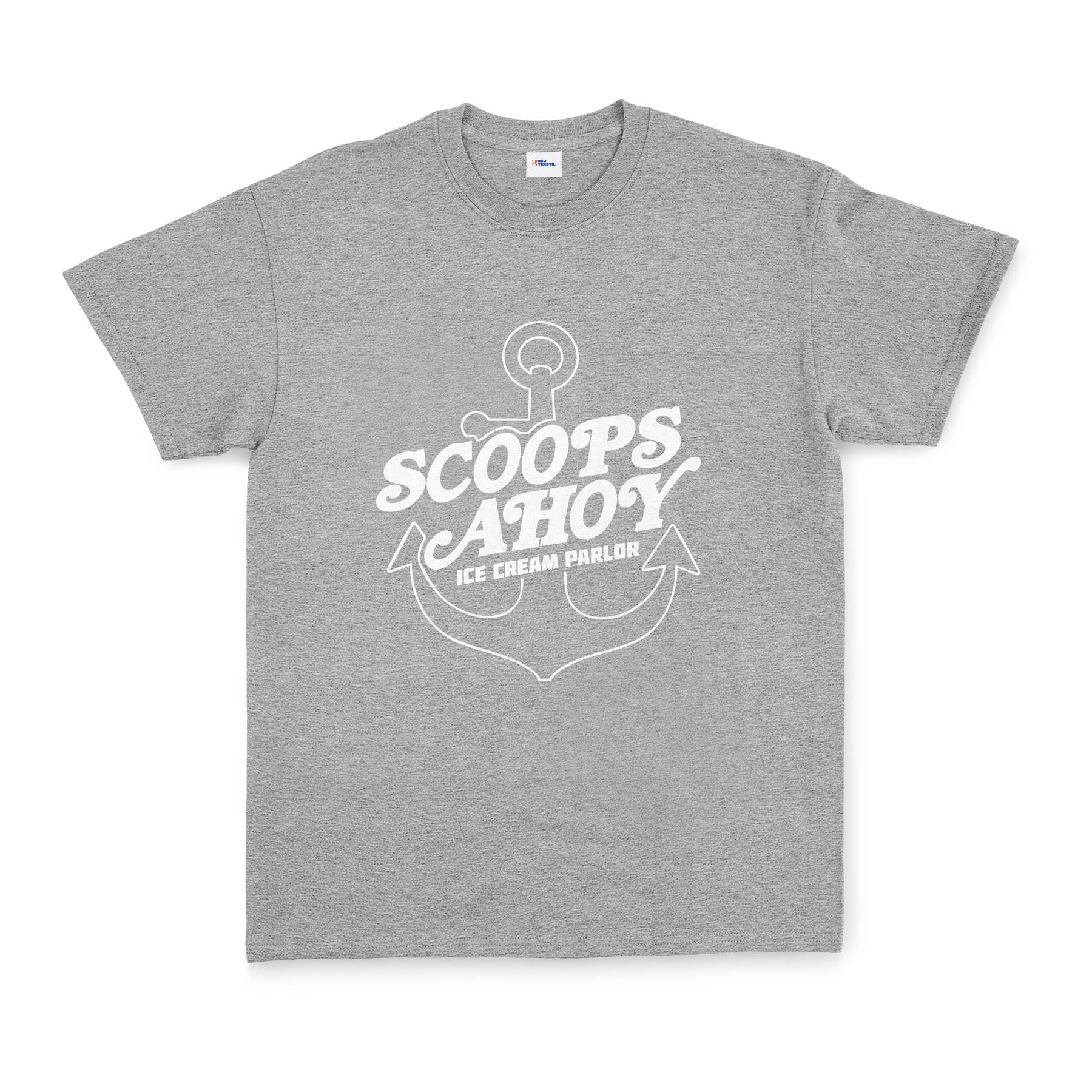 Scoops Ahoy Ice Cream Parlor Tişört S - Gri