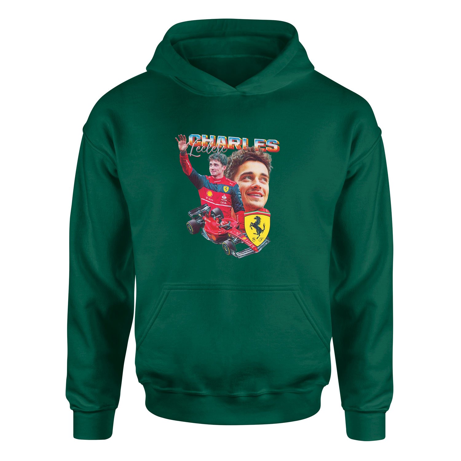 Charles Leclerc Hoodie M - Nefti Yeşili