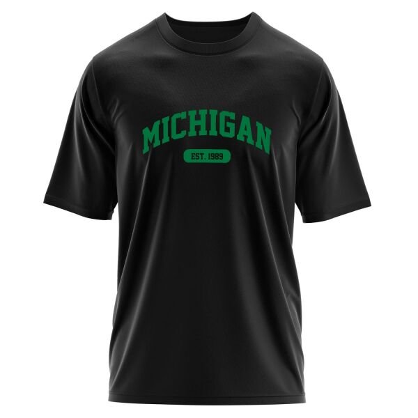 Michigan EST. 1989 Oversize Tişört L - Siyah