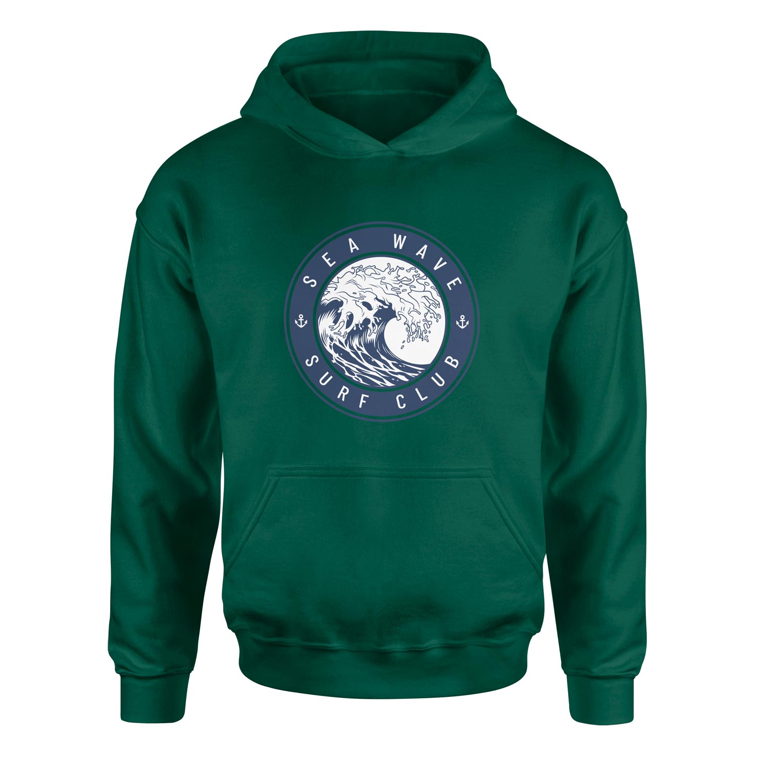 Sea Wave Surf Club Hoodie S - Nefti Yeşili