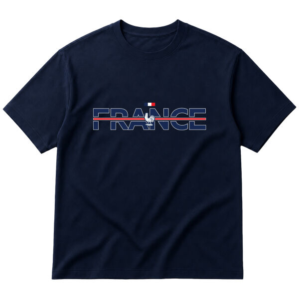 Équipe de France Oversize Tişört L - İndigo Mavisi