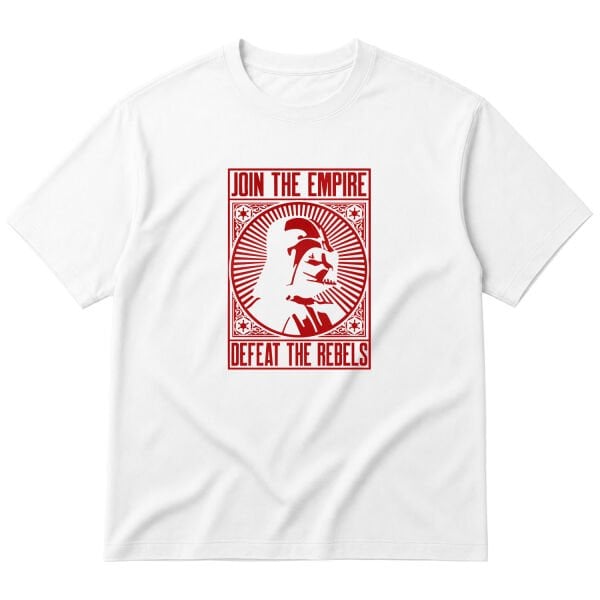 Join the Empire, Defeat the Rebels Oversize Tişört S - Beyaz