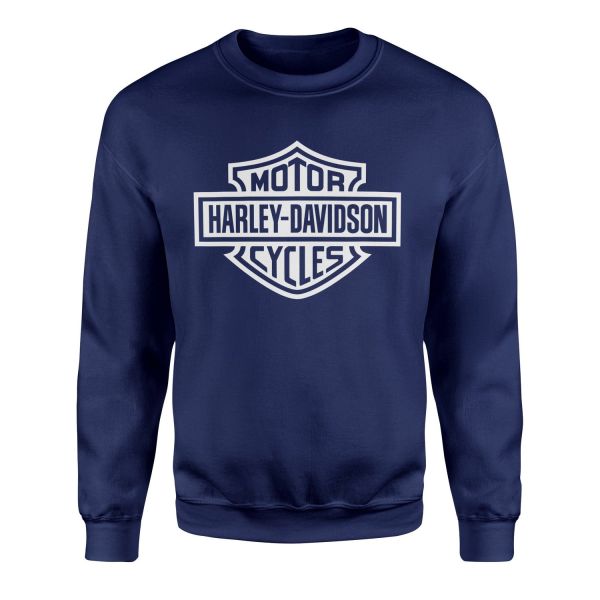 Harley-Davidson Shield W Sweatshirt XL - İndigo Mavisi