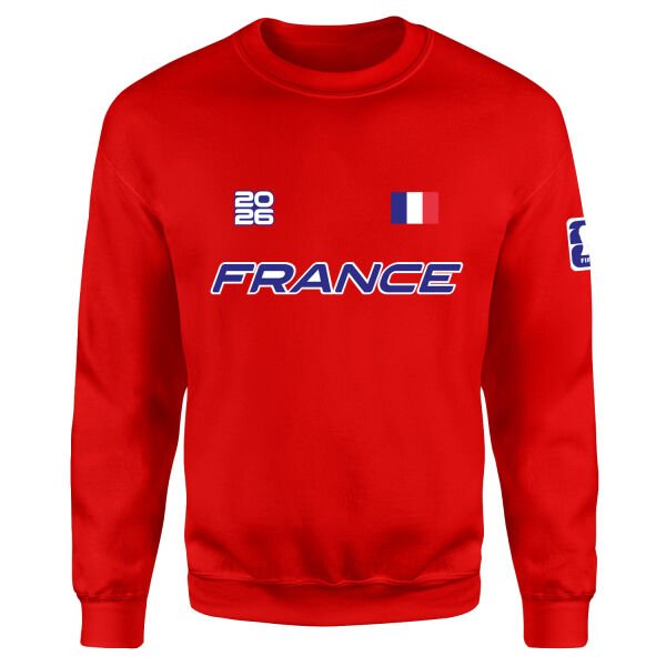 Fransa 2026 Sweatshirt M - Kırmızı