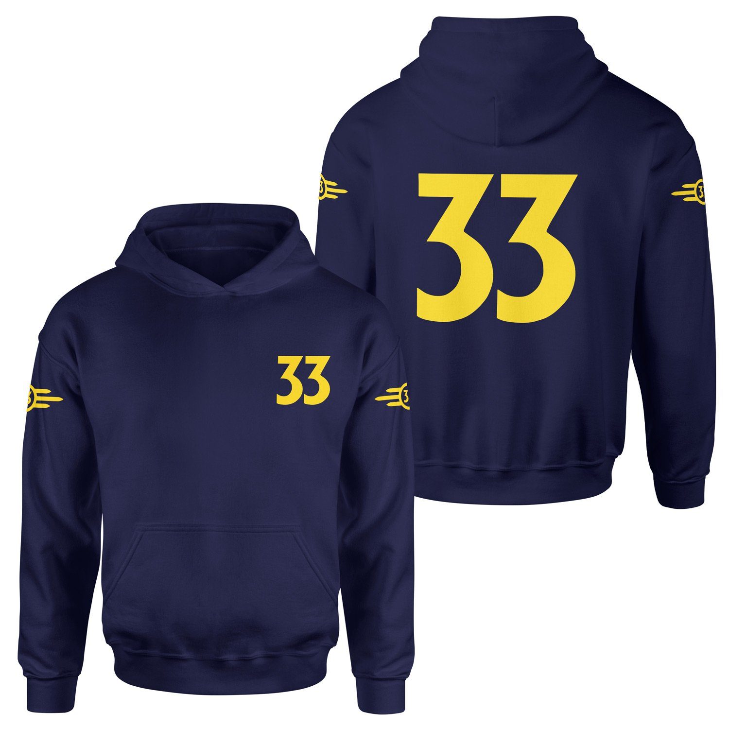 Vault 33 Dweller | Fallout Dweller Edition Hoodie S - İndigo Mavisi