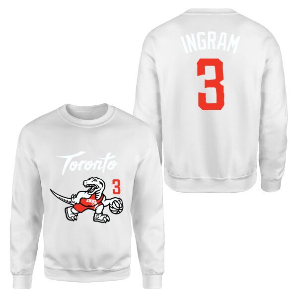 Brandon Ingram 3 City Edition Raptors Sweatshirt L - Beyaz