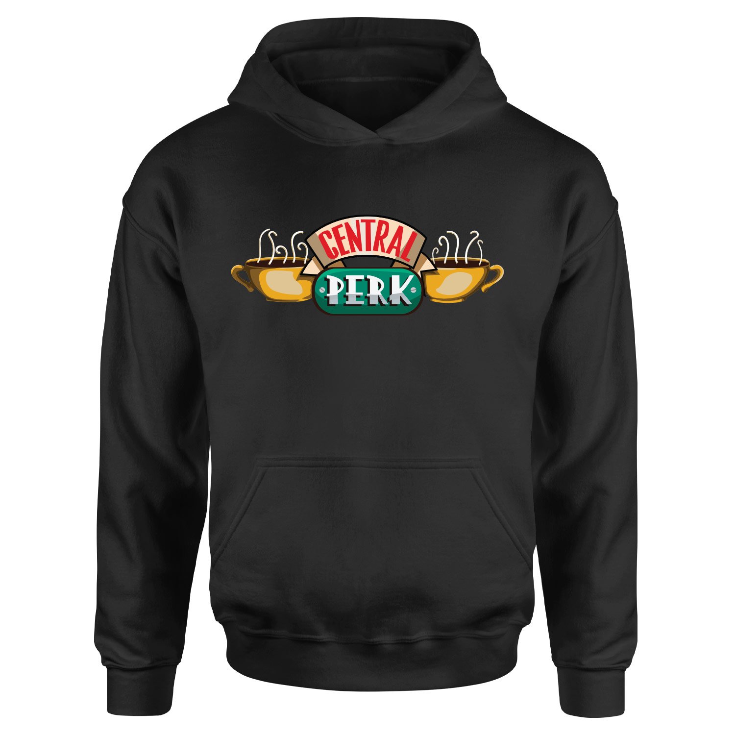 Central Perk Hoodie L - Siyah