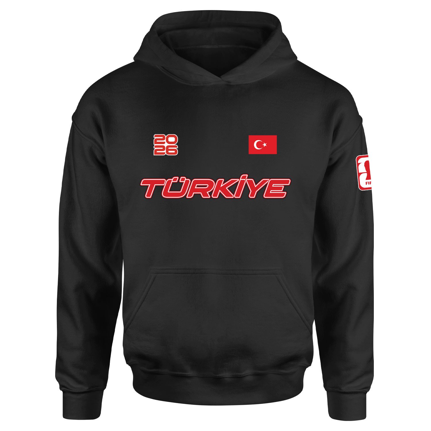 Türkiye 2026 Hoodie L - Siyah