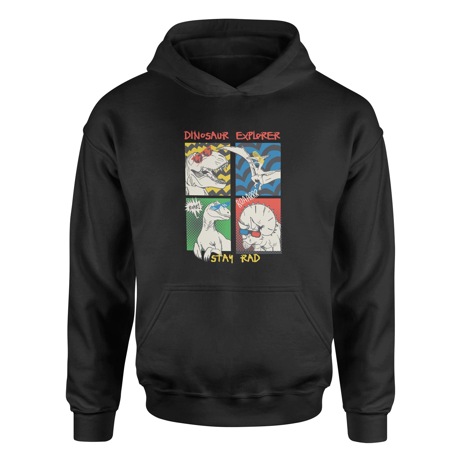 Dinosaur Explorer Hoodie S - Siyah