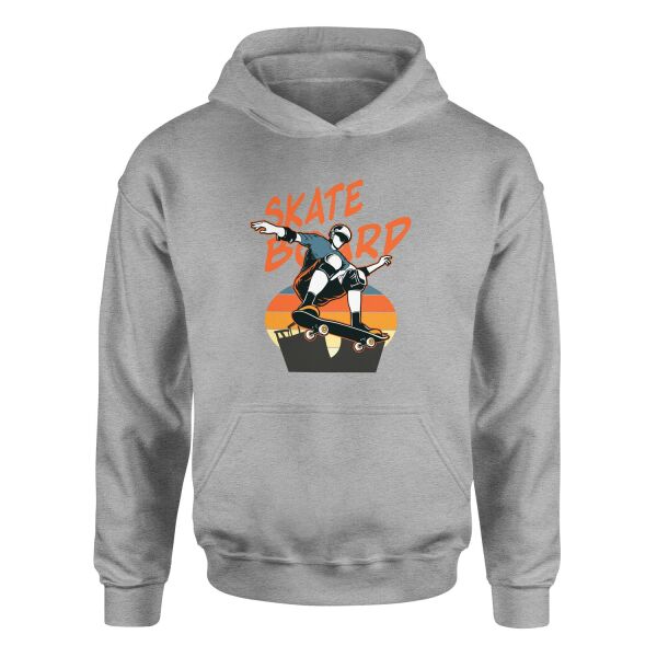Skateboard Hoodie L - Gri
