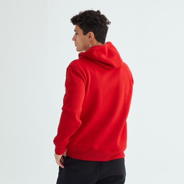 Baskısız Düz Casual Hoodie S - Kırmızı