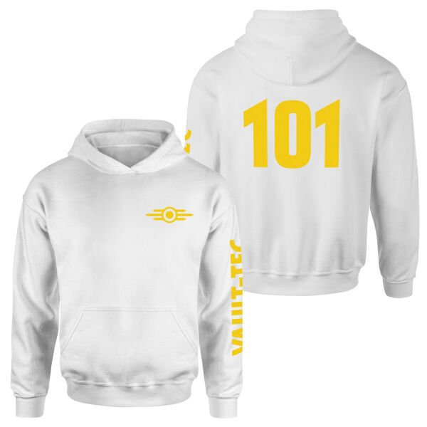 Vault 101 Dweller Hoodie M - Beyaz