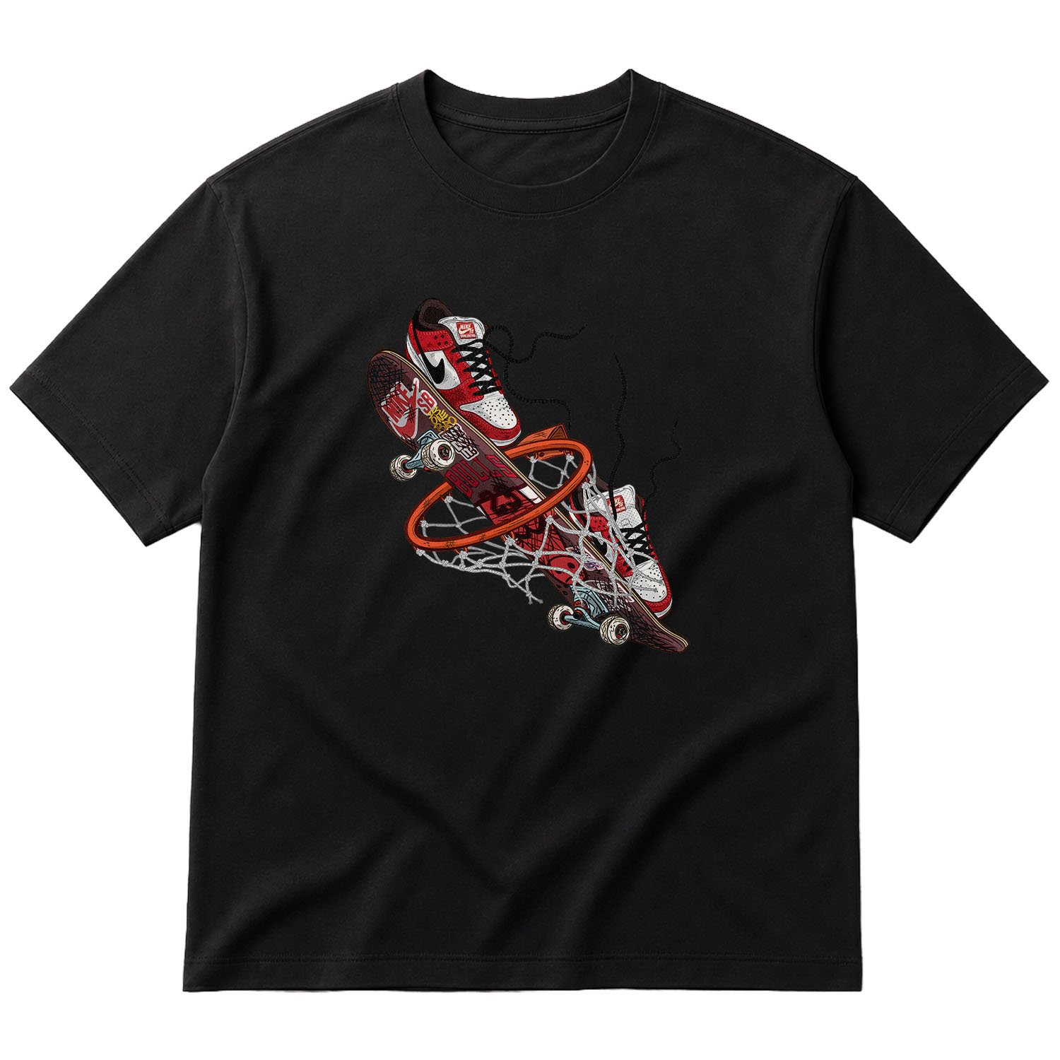 Air Jordan Skateboard Oversize Tişört XL - Siyah