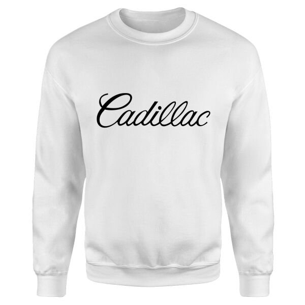 Cadillac Script Sweatshirt S - Beyaz