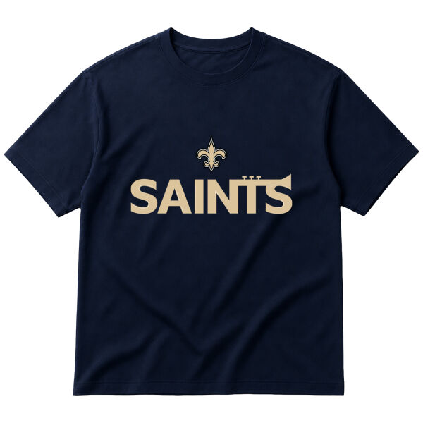 New Orleans Saints Trumpets Oversize Tişört S - İndigo Mavisi