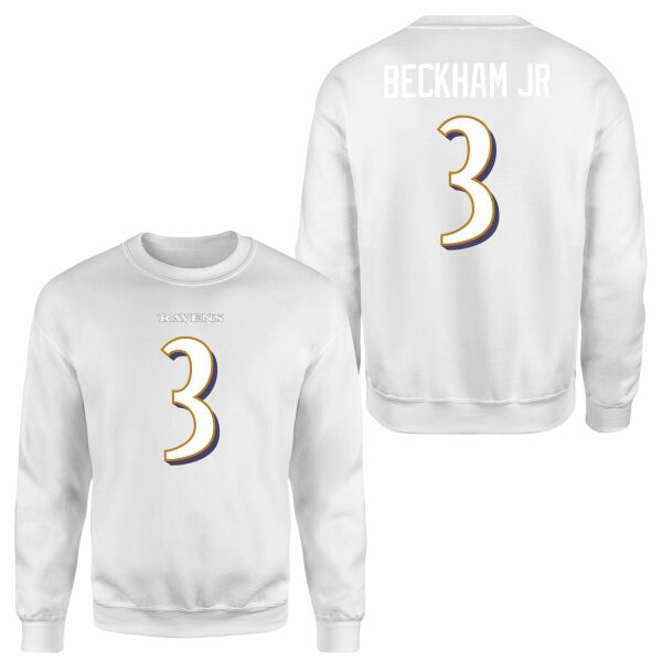 Odell Beckham Jr. Baltimore Ravens Sweatshirt S - Beyaz