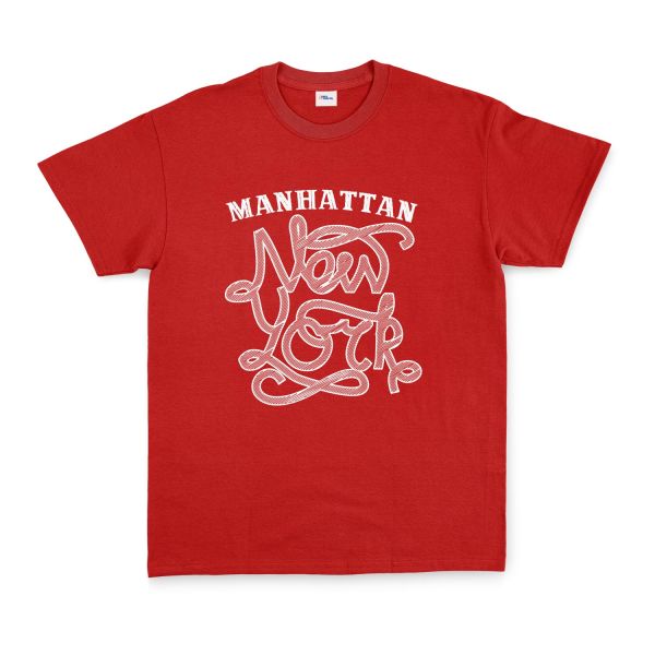 Manhatta, NYC Tişört L - Kırmızı