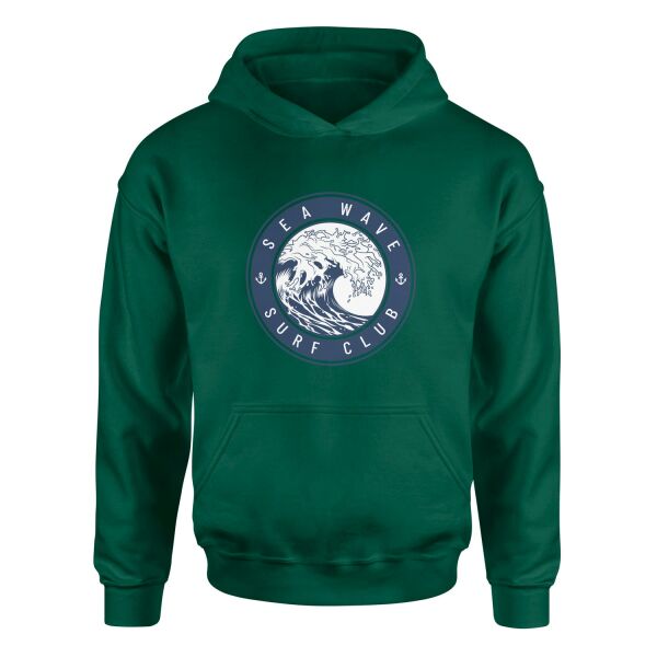 Sea Wave Surf Club Hoodie M - Nefti Yeşili
