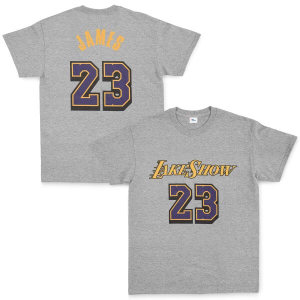 LeBron James 23 LakeShow Tişört S - Gri