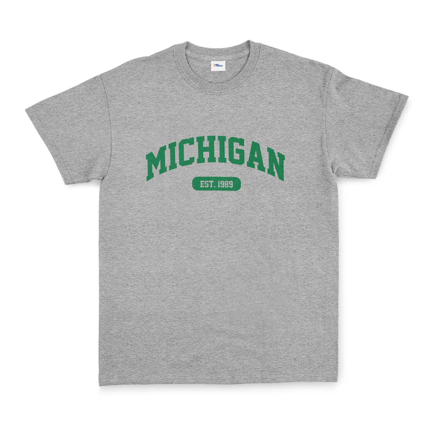 Michigan EST. 1989 Tişört XL - Gri