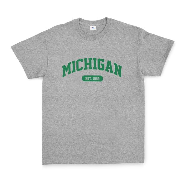 Michigan EST. 1989 Tişört XL - Gri