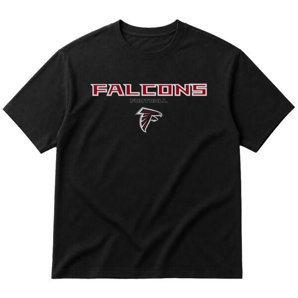 Falcons Football Oversize Tişört S - Siyah