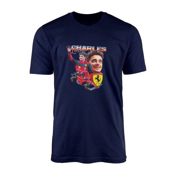 Charles Leclerc Tişört XL - İndigo Mavisi