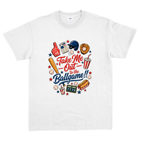 Take Me Out To The Ballgame Tişört L - Beyaz