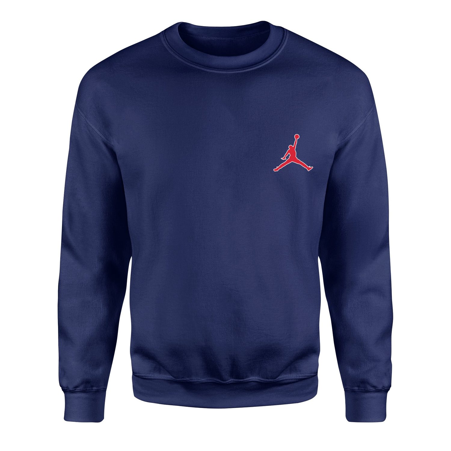 Air Jordan Red Stroked Sweatshirt L - İndigo Mavisi