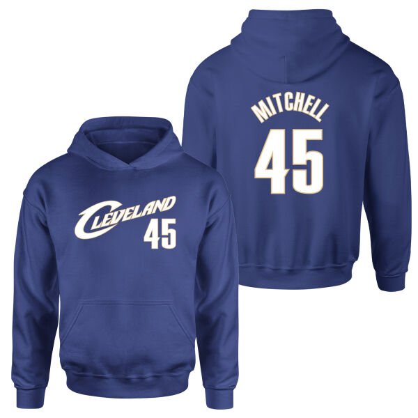 Donovan Mitchell Cleveland 45 Forma Hoodie XL - İndigo Mavisi