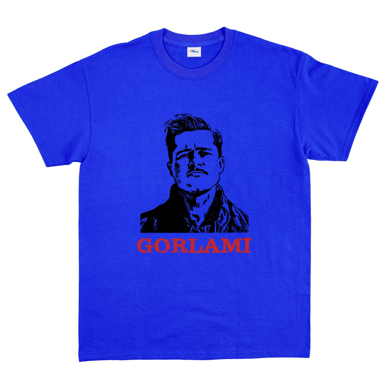 Gorlami | Brad Pitt Tişört XXL - Mavi