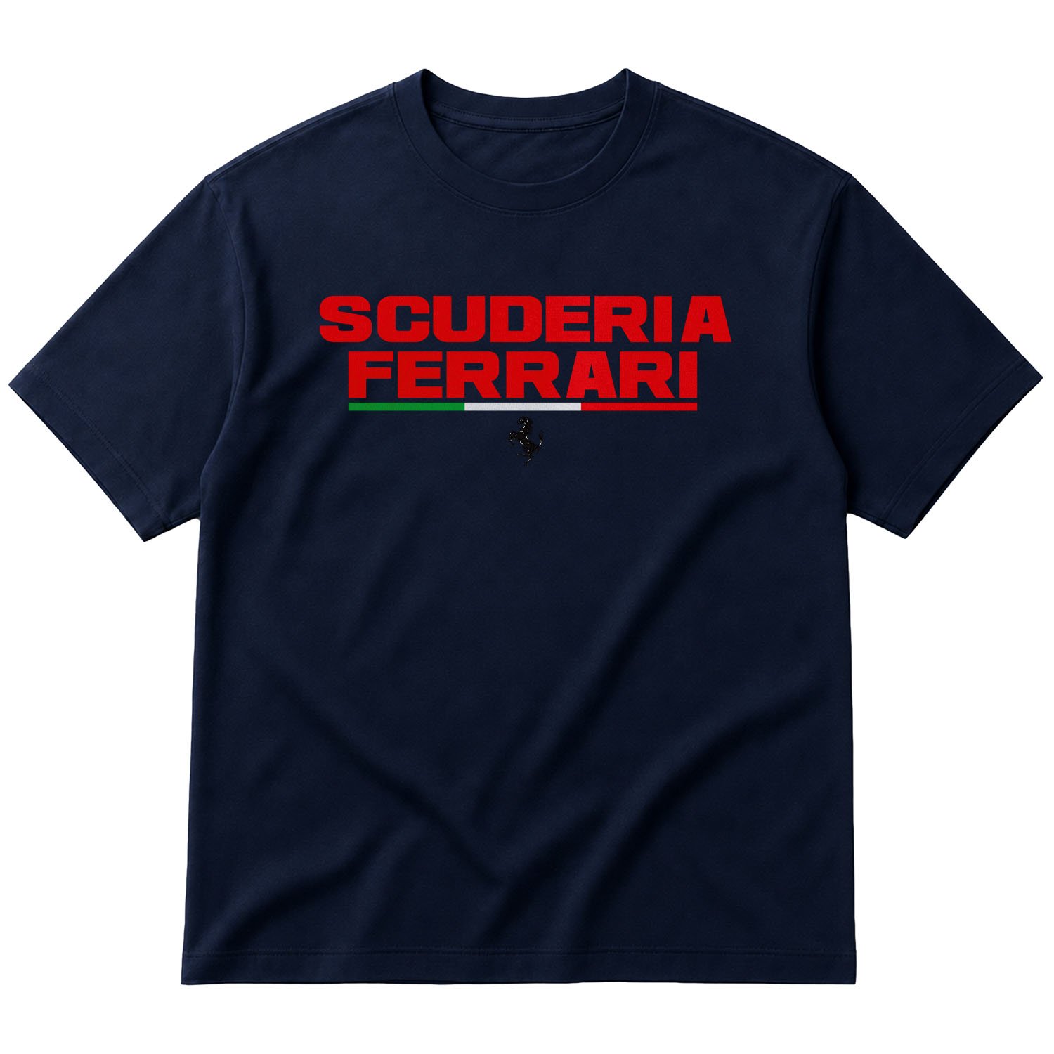 Scuderia Ferrari Italia Reds Text Oversize Tişört L - İndigo Mavisi