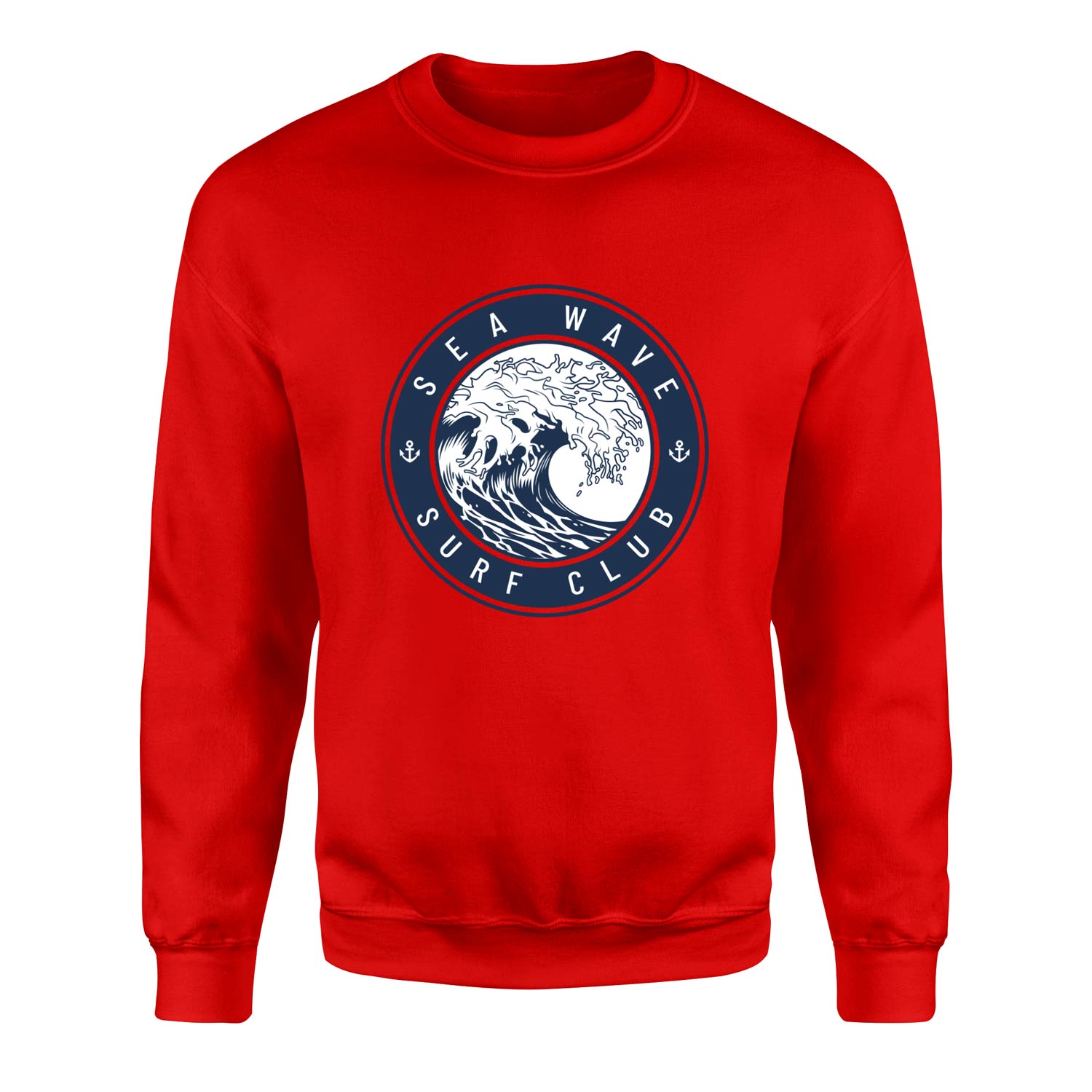Sea Wave Surf Club Sweatshirt L - Kırmızı