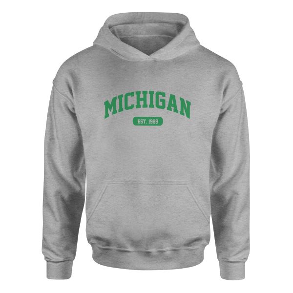 Michigan EST. 1989 Hoodie S - Gri