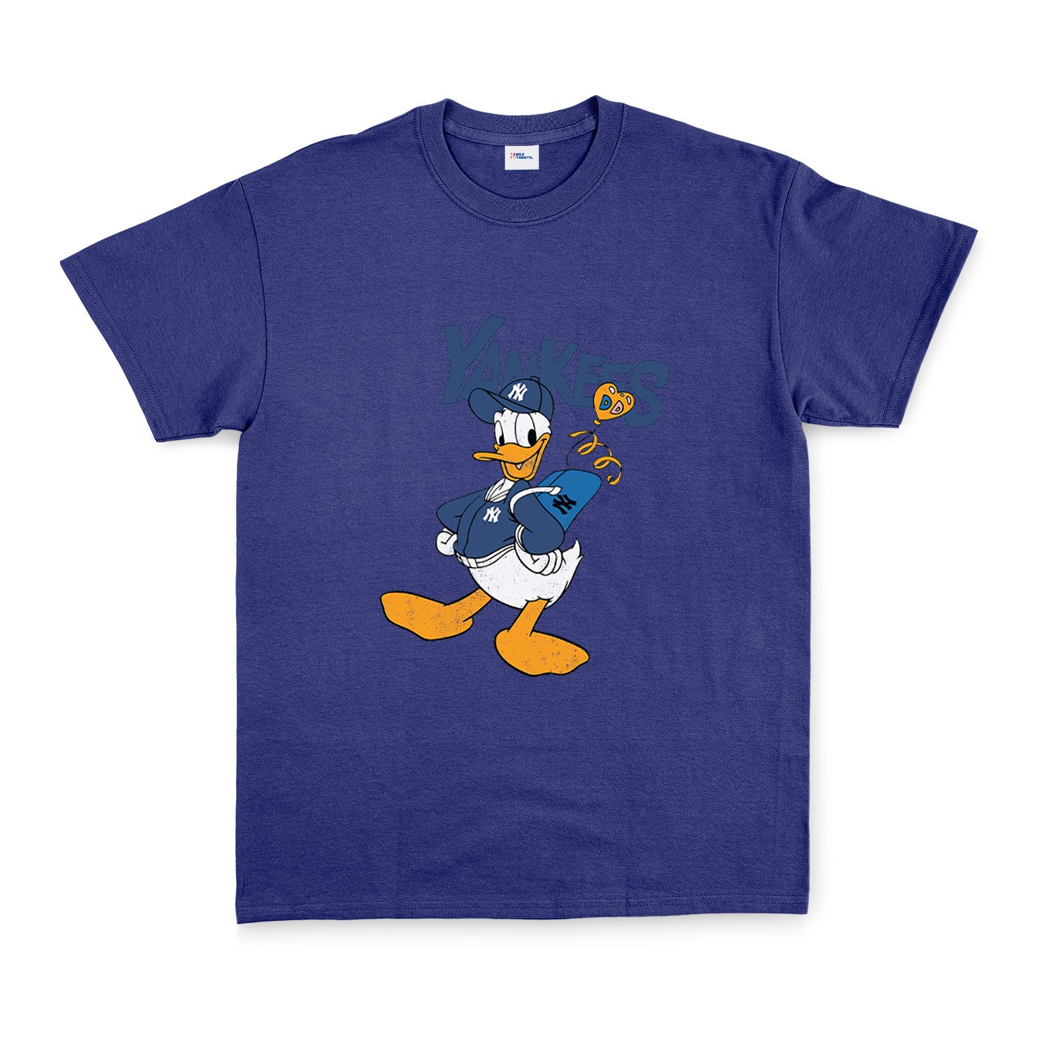 Donald Yankees Grunge Tişört S - İndigo Mavisi