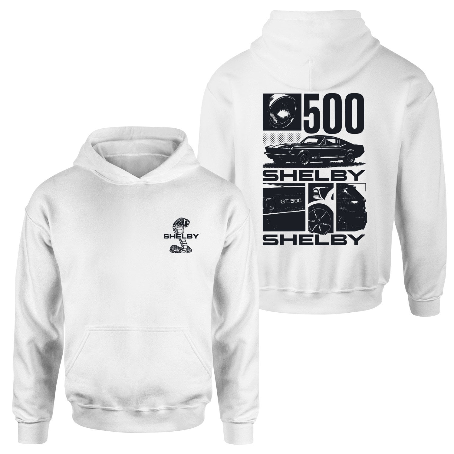 Shelby GT 500 Hoodie S - Beyaz