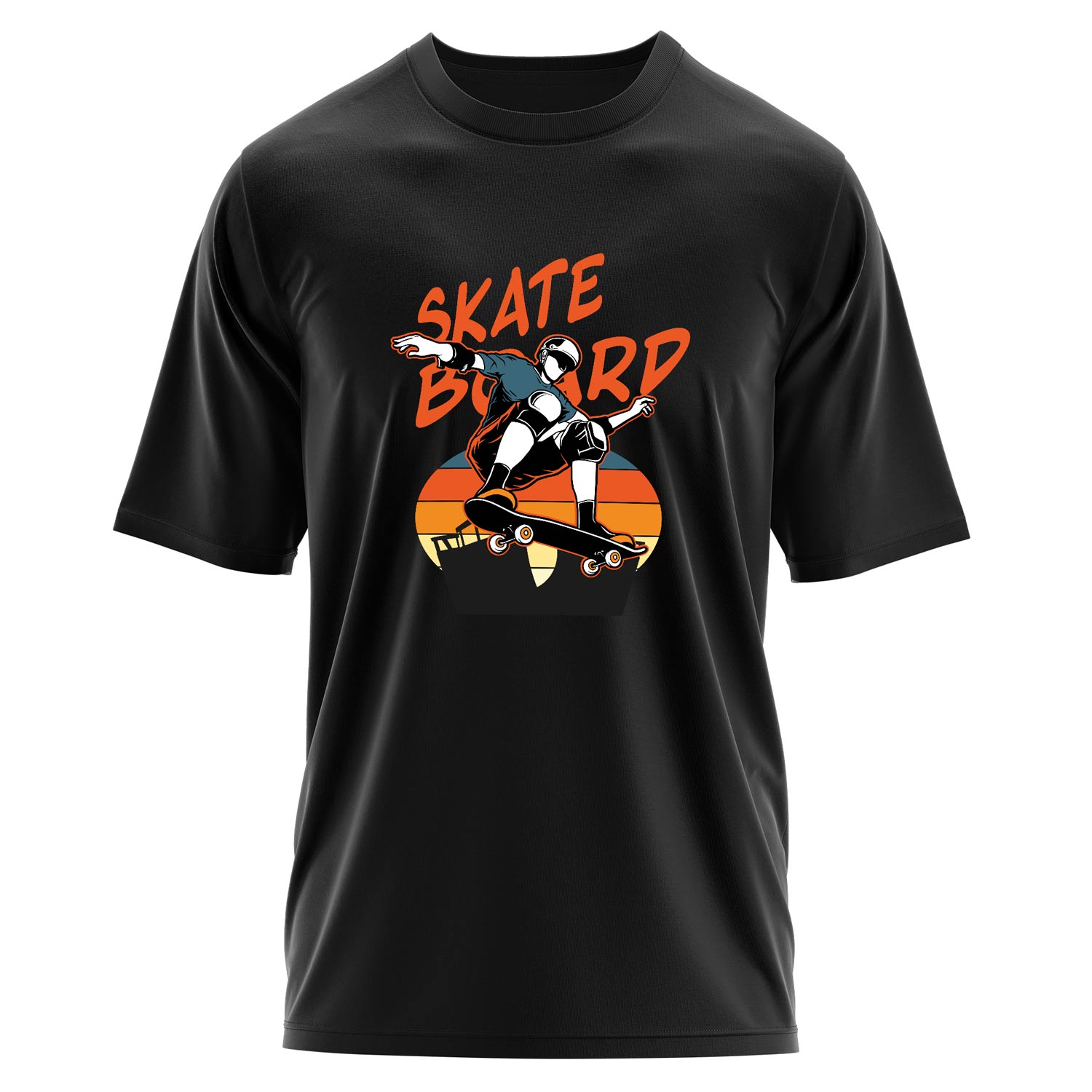 Skateboard Oversize Tişört S - Siyah