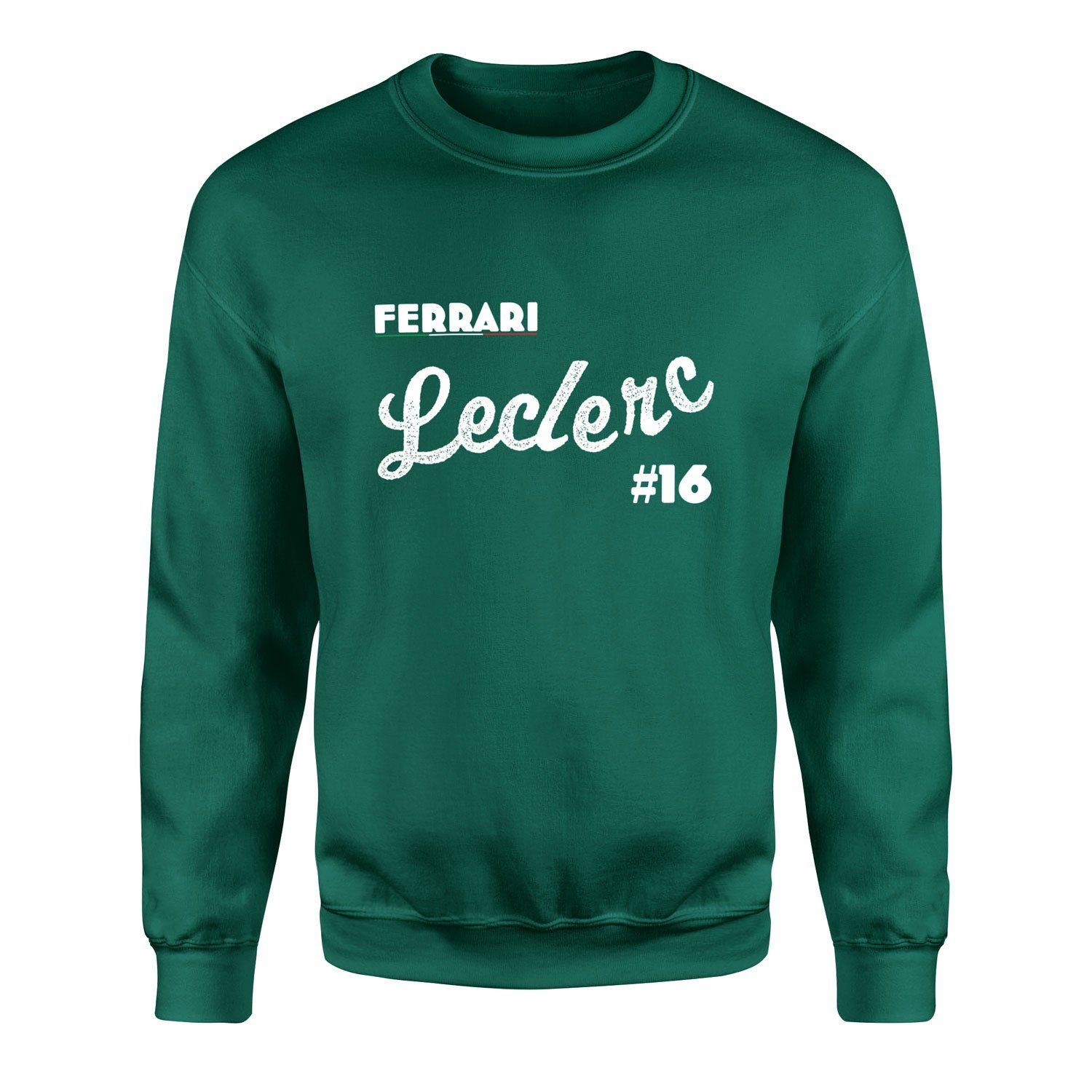 Charles Leclerc Cursive Illustration Sweatshirt L - Nefti Yeşili