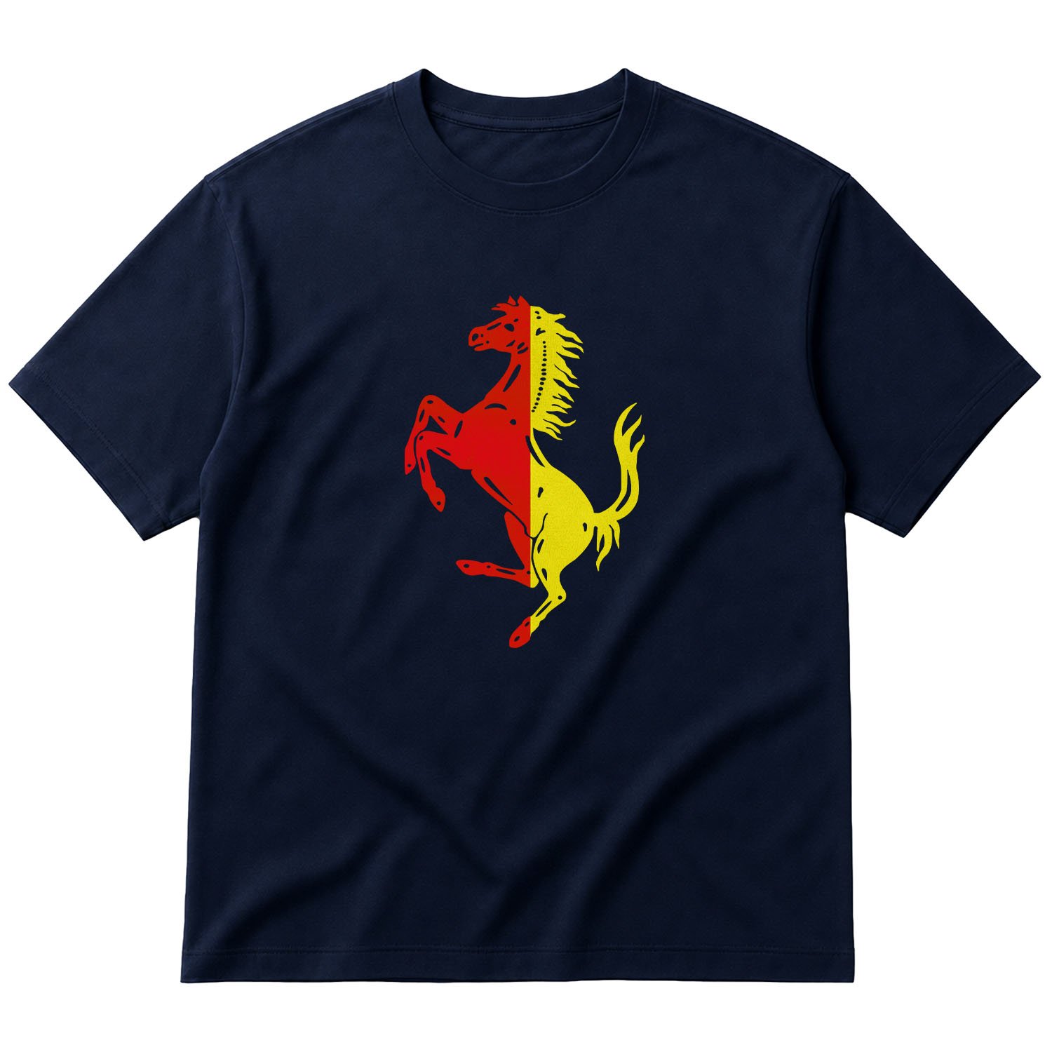 Scuderia Ferrari Rossa Corsa & Giallo Oversize Tişört M - İndigo Mavisi