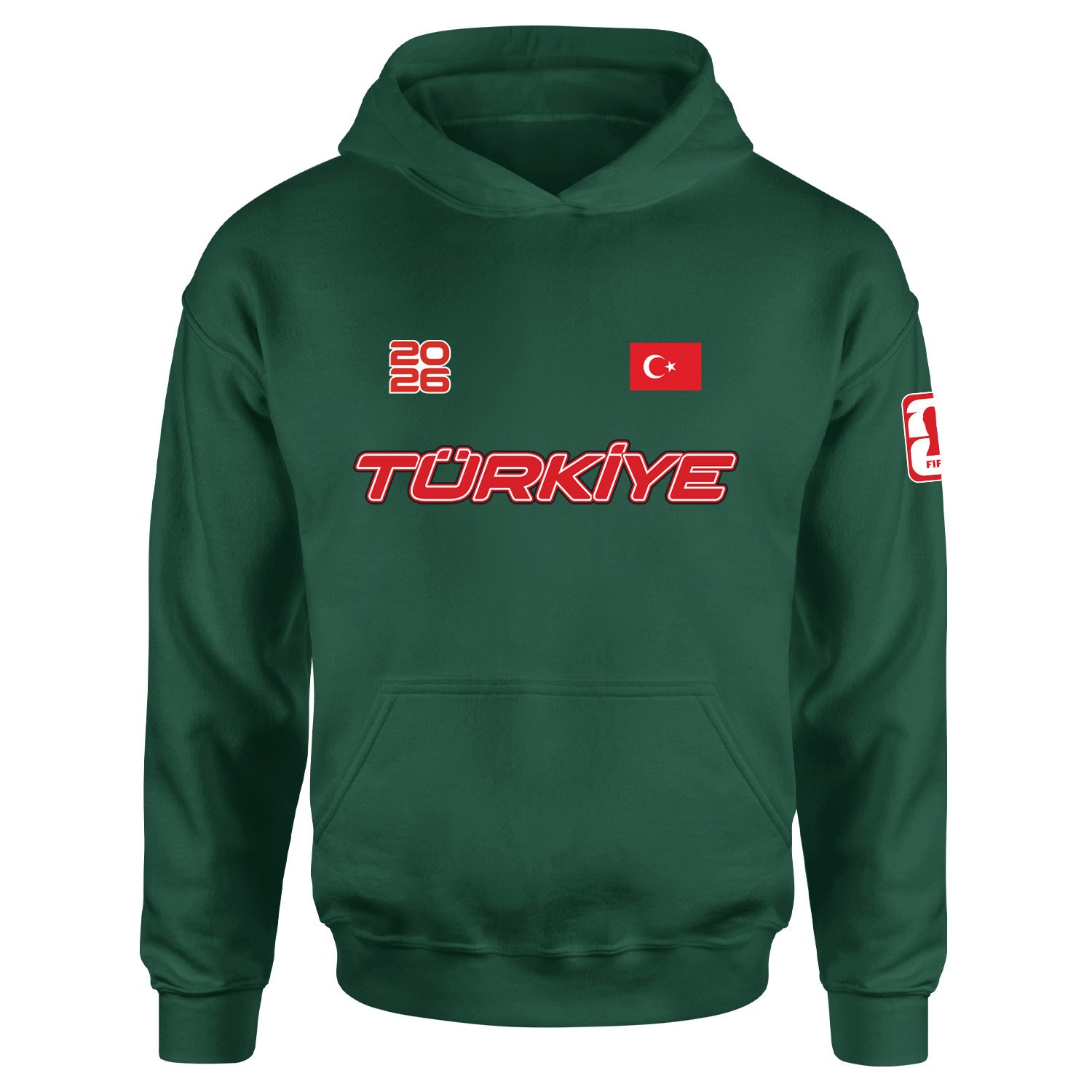 Türkiye 2026 Hoodie XL - Nefti Yeşili
