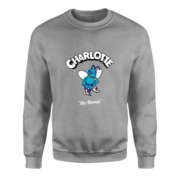 Charlotte Cartoon Sweatshirt M - Gri